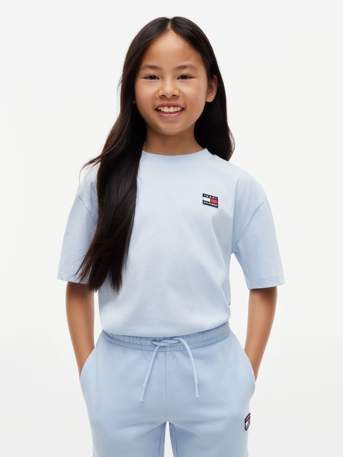 Heritage Flag Logo Relaxed Jersey T-Shirt — Blue