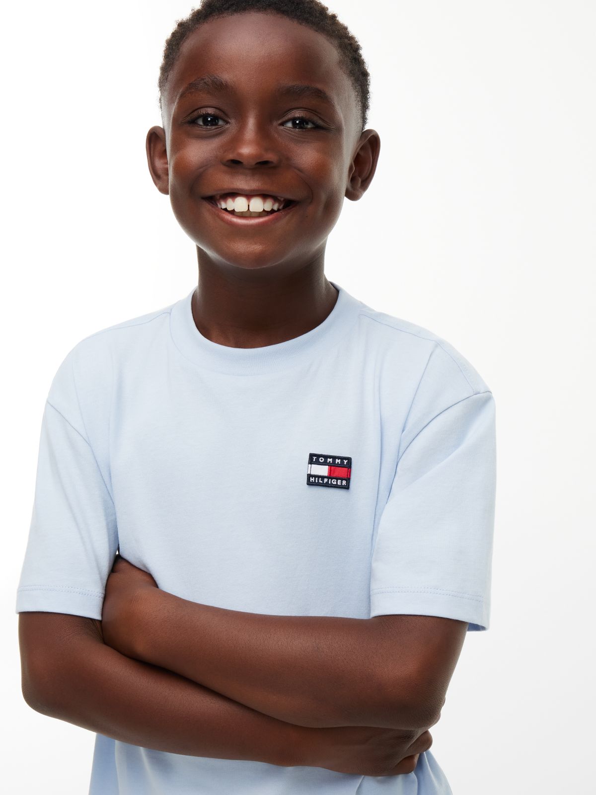 Heritage Flag Logo Relaxed Jersey T-Shirt — Blue