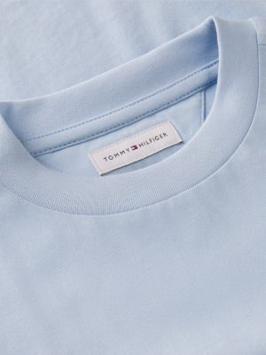 blauw relaxed heritage jersey t-shirt met vlaglogo voor kinderen gender inclusive - tommy hilfiger