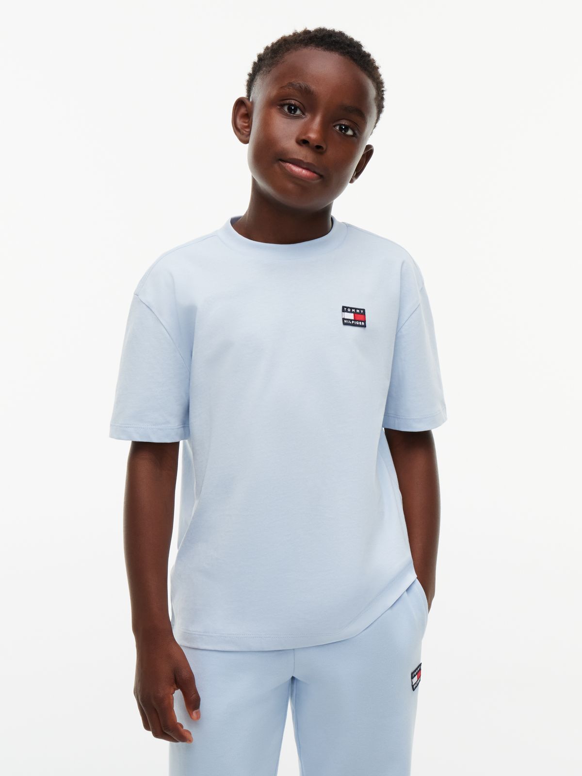 Heritage Flag Logo Relaxed Jersey T-Shirt — Blue