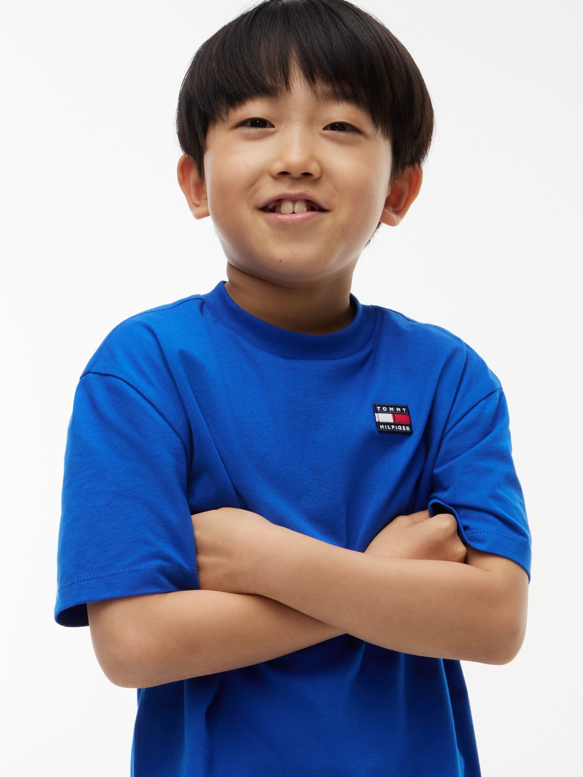 Heritage Flag Logo Relaxed Jersey T-Shirt — Blue
