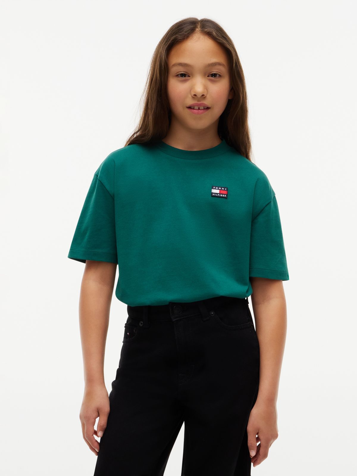 Heritage Flag Logo Relaxed Jersey T-Shirt — Green