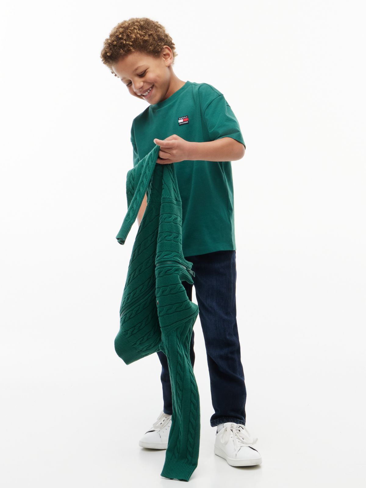 Heritage Flag Logo Relaxed Jersey T-Shirt — Green