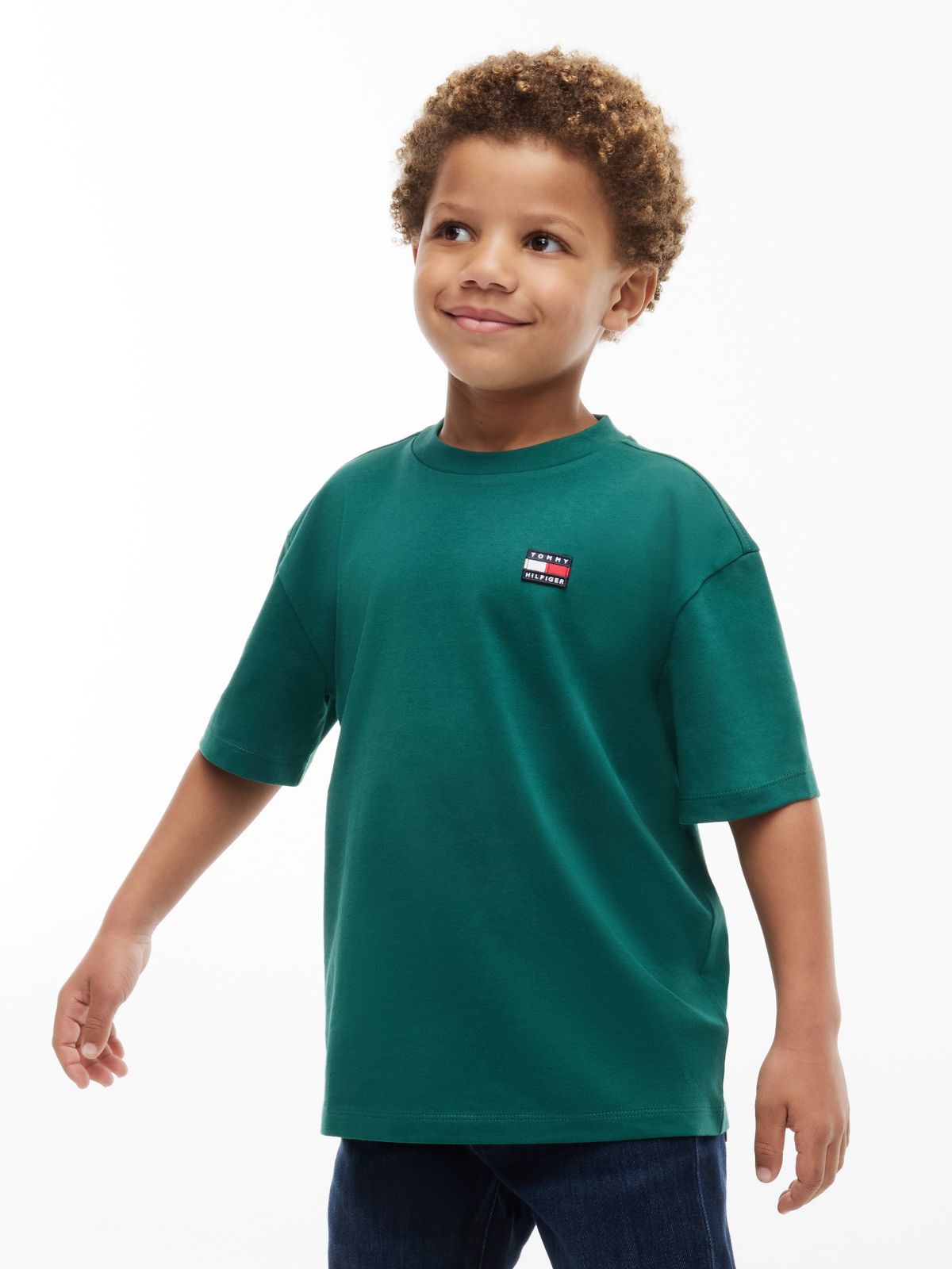 Heritage Flag Logo Relaxed Jersey T-Shirt — Green