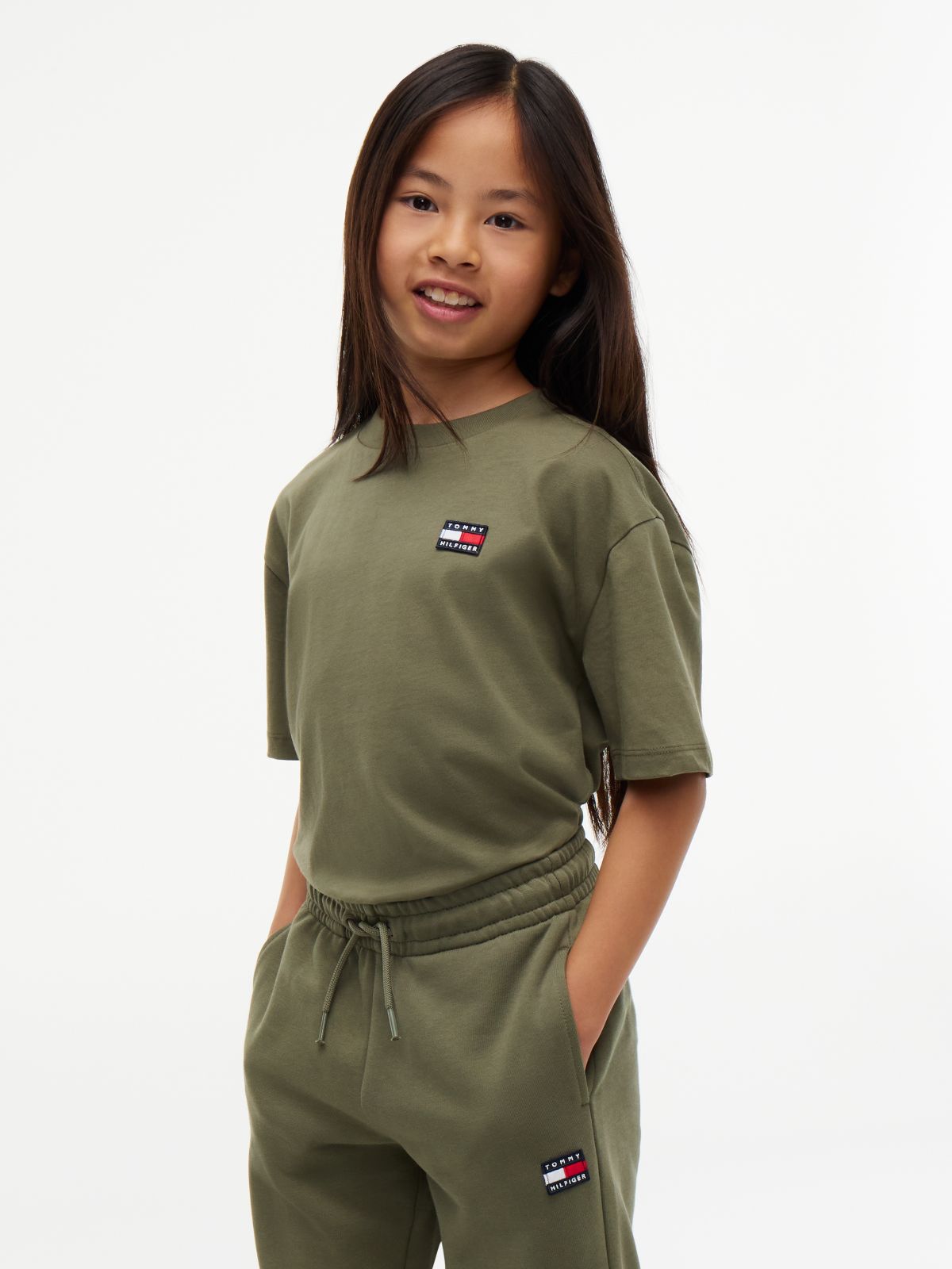 Heritage Flag Logo Relaxed Jersey T-Shirt — Green