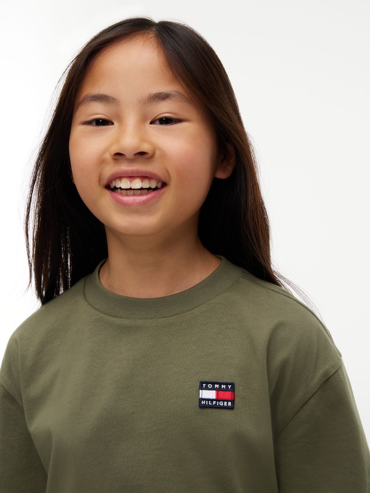 Heritage Flag Logo Relaxed Jersey T-Shirt — Green