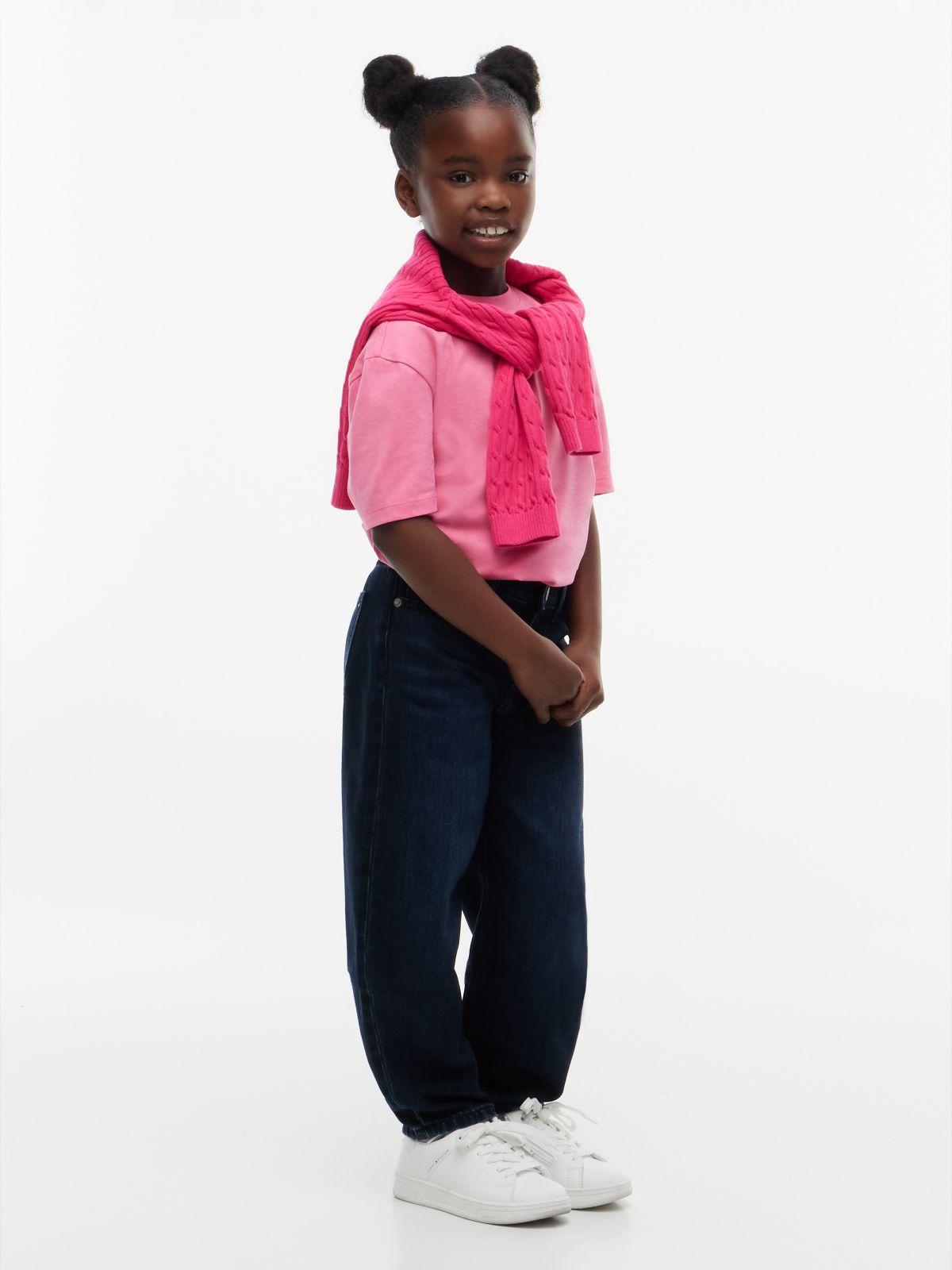 Heritage Flag Logo Relaxed Jersey T-Shirt — Pink