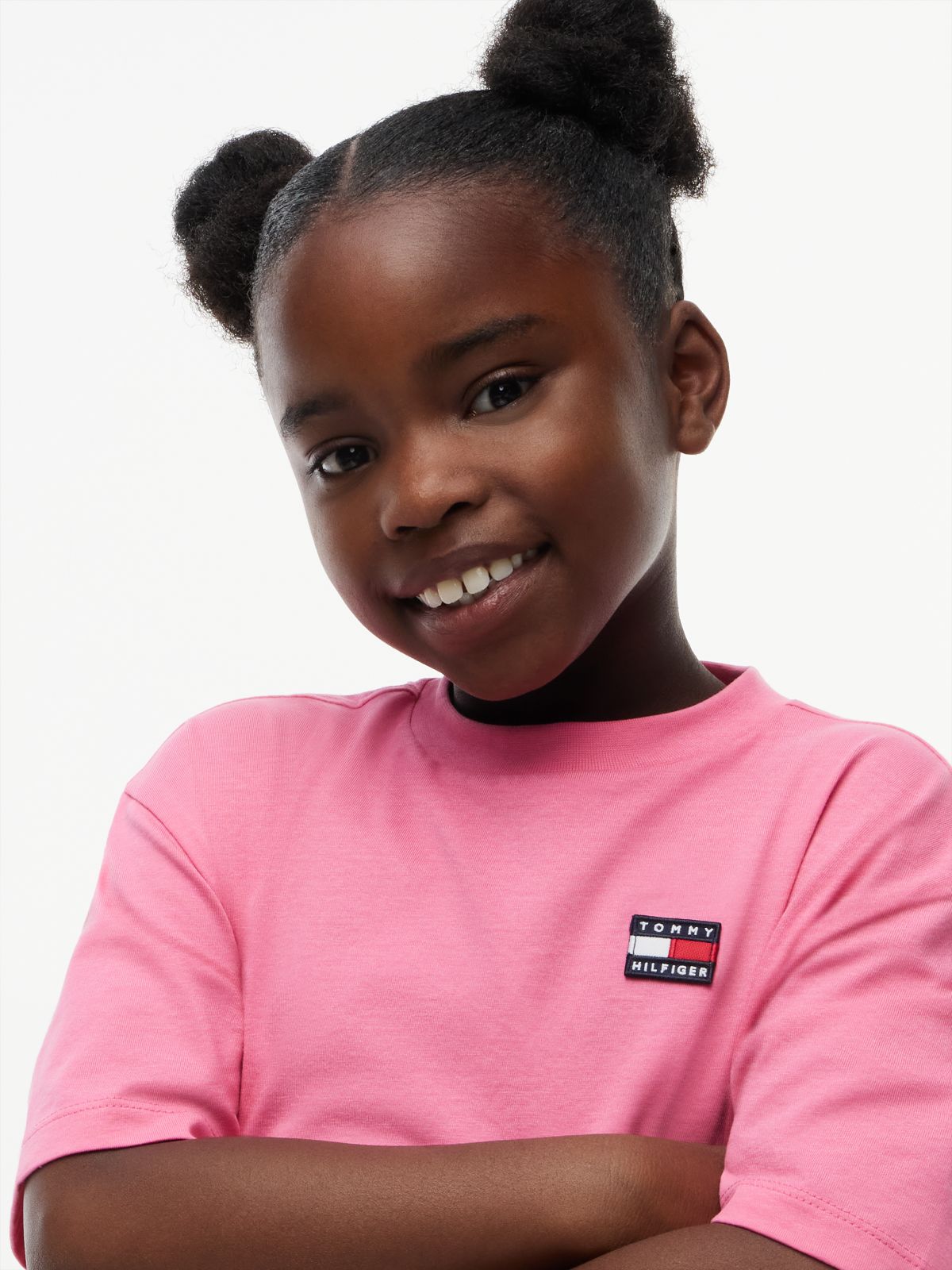 Heritage Flag Logo Relaxed Jersey T-Shirt — Pink