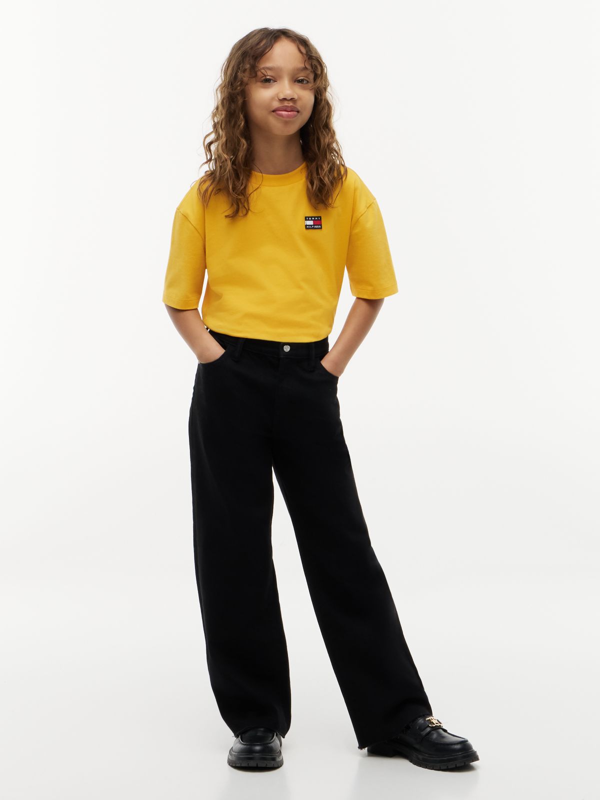 Heritage Flag Logo Relaxed Jersey T-Shirt — Yellow
