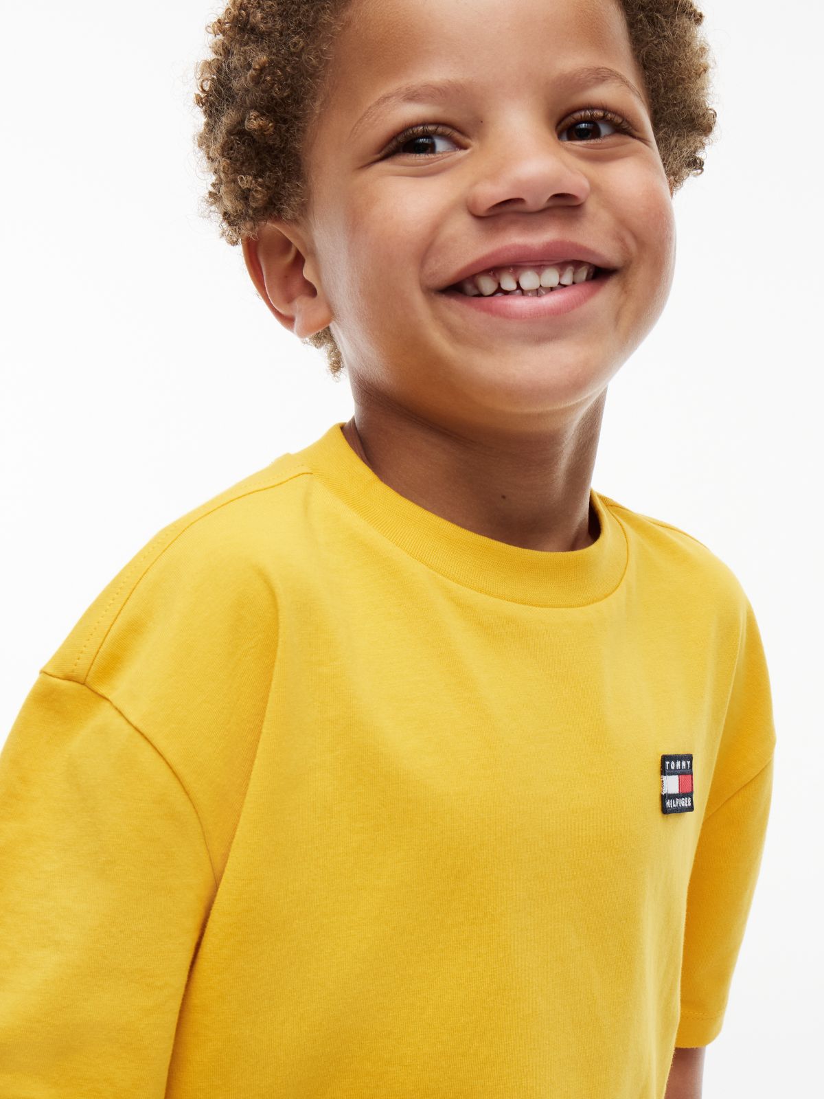 Heritage Flag Logo Relaxed Jersey T-Shirt — Yellow
