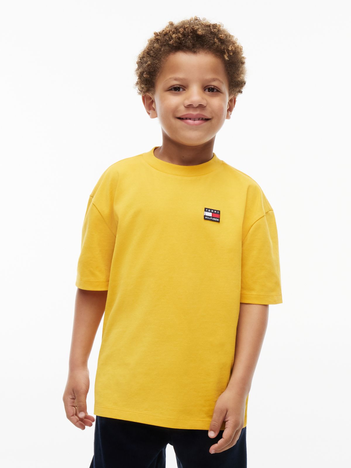 Heritage Flag Logo Relaxed Jersey T-Shirt — Yellow