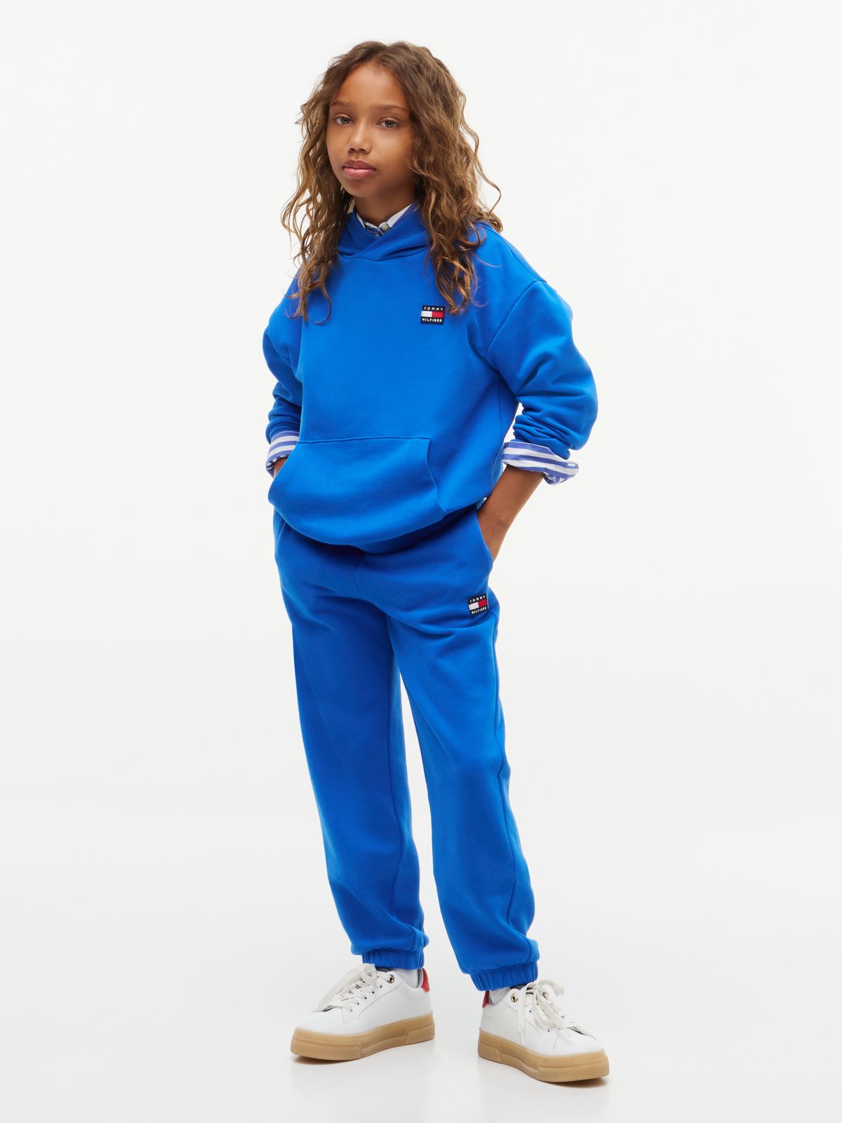 Heritage Flag Logo Terry Joggers — Blue