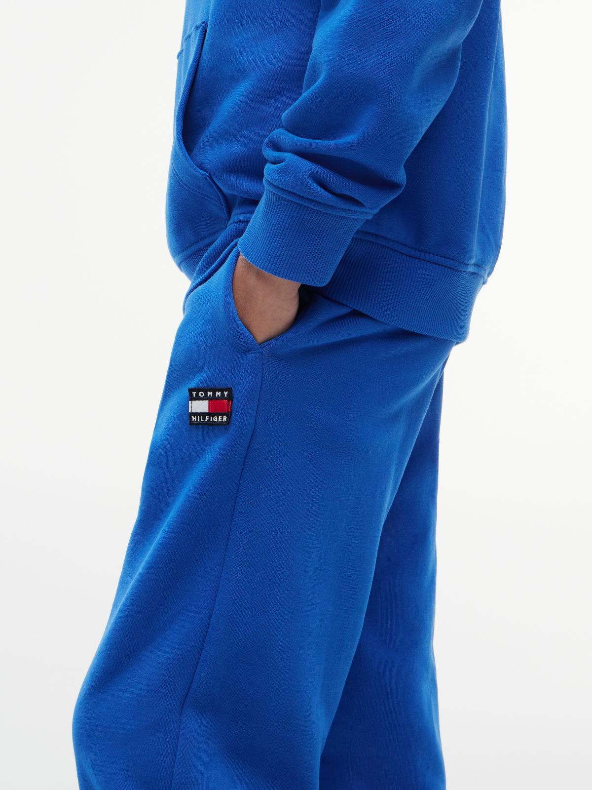 Heritage Flag Logo Terry Joggers — Blue