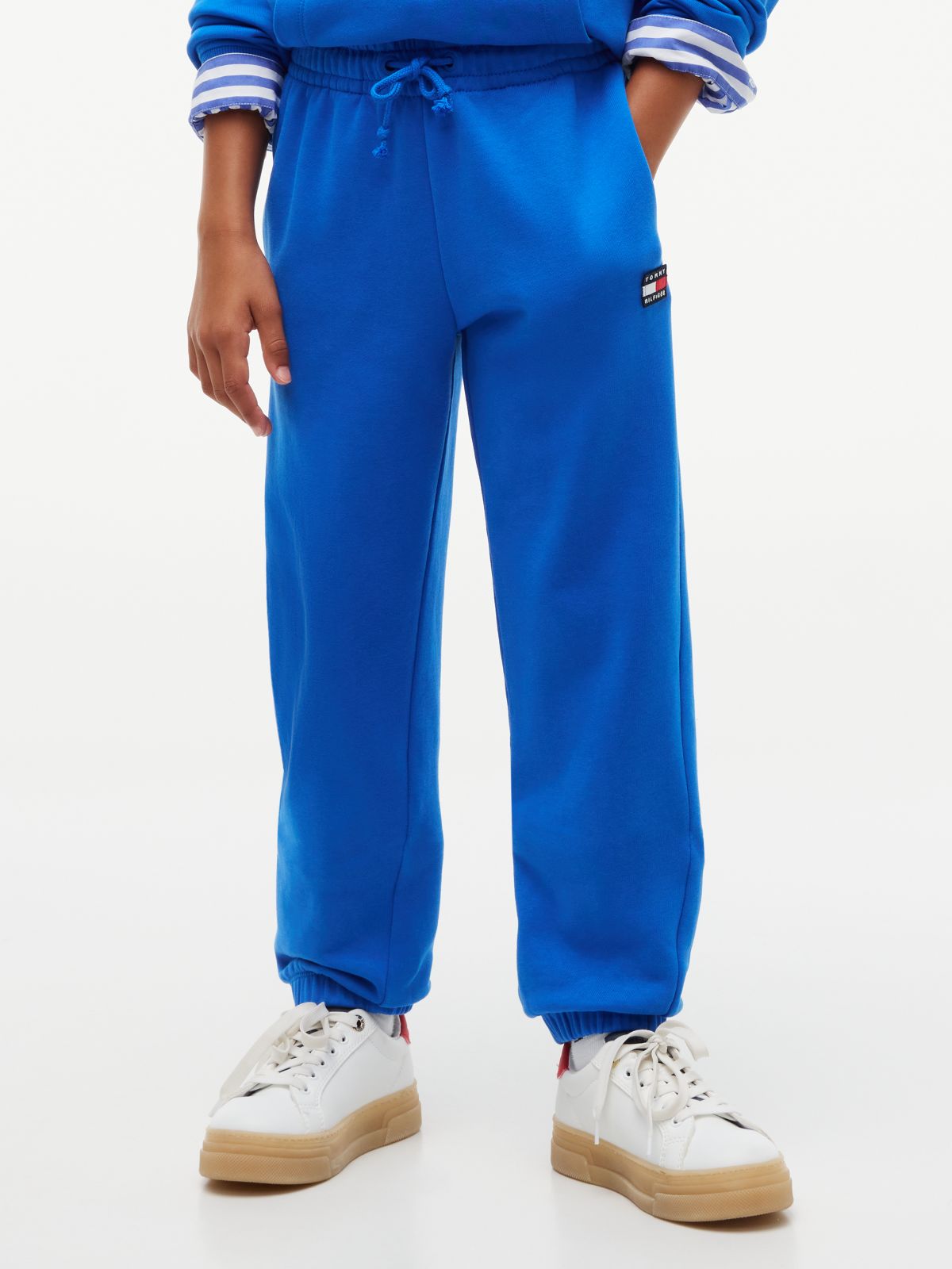 Heritage Flag Logo Terry Joggers — Blue