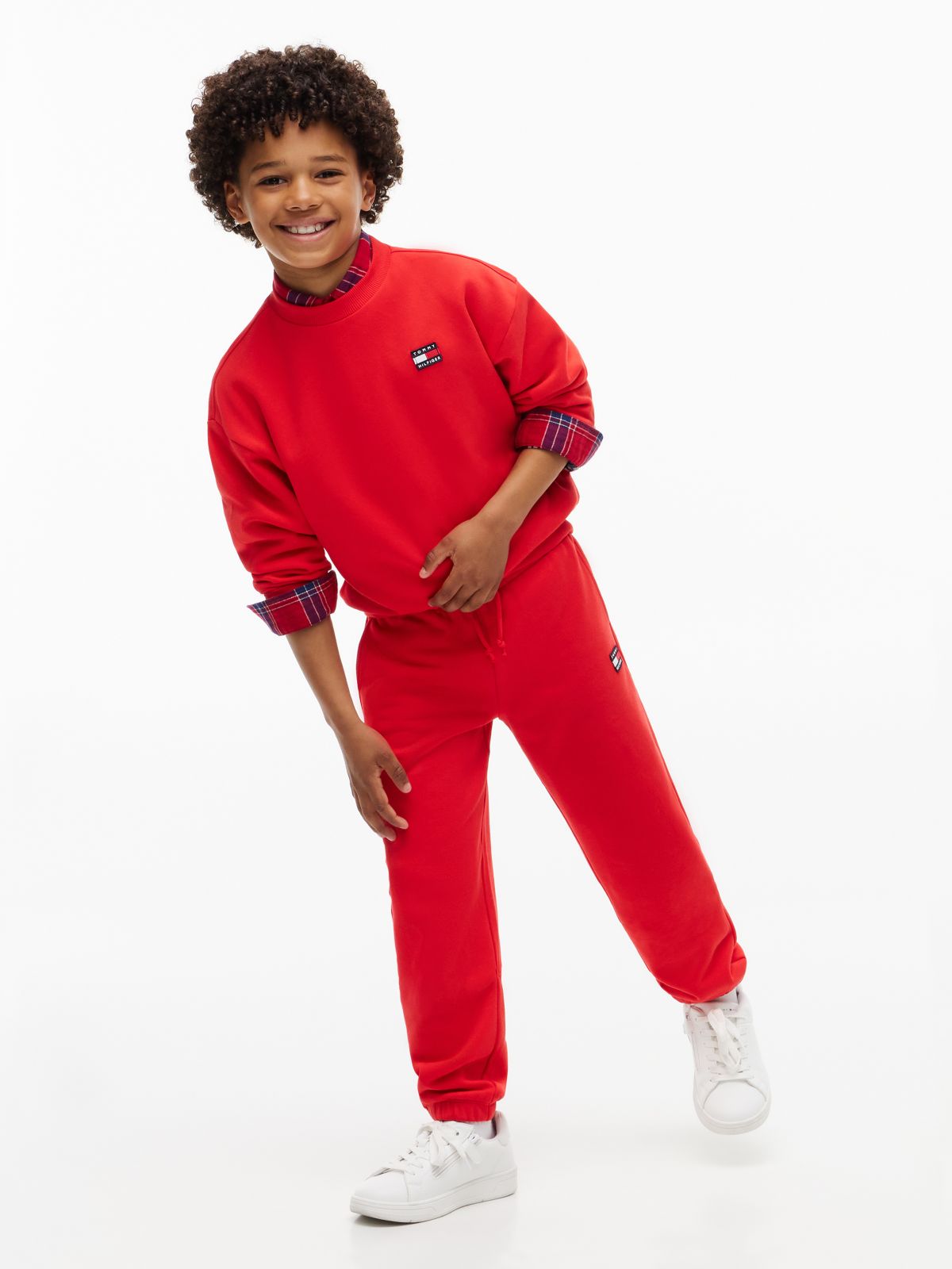 Heritage Flag Logo Terry Joggers — Red