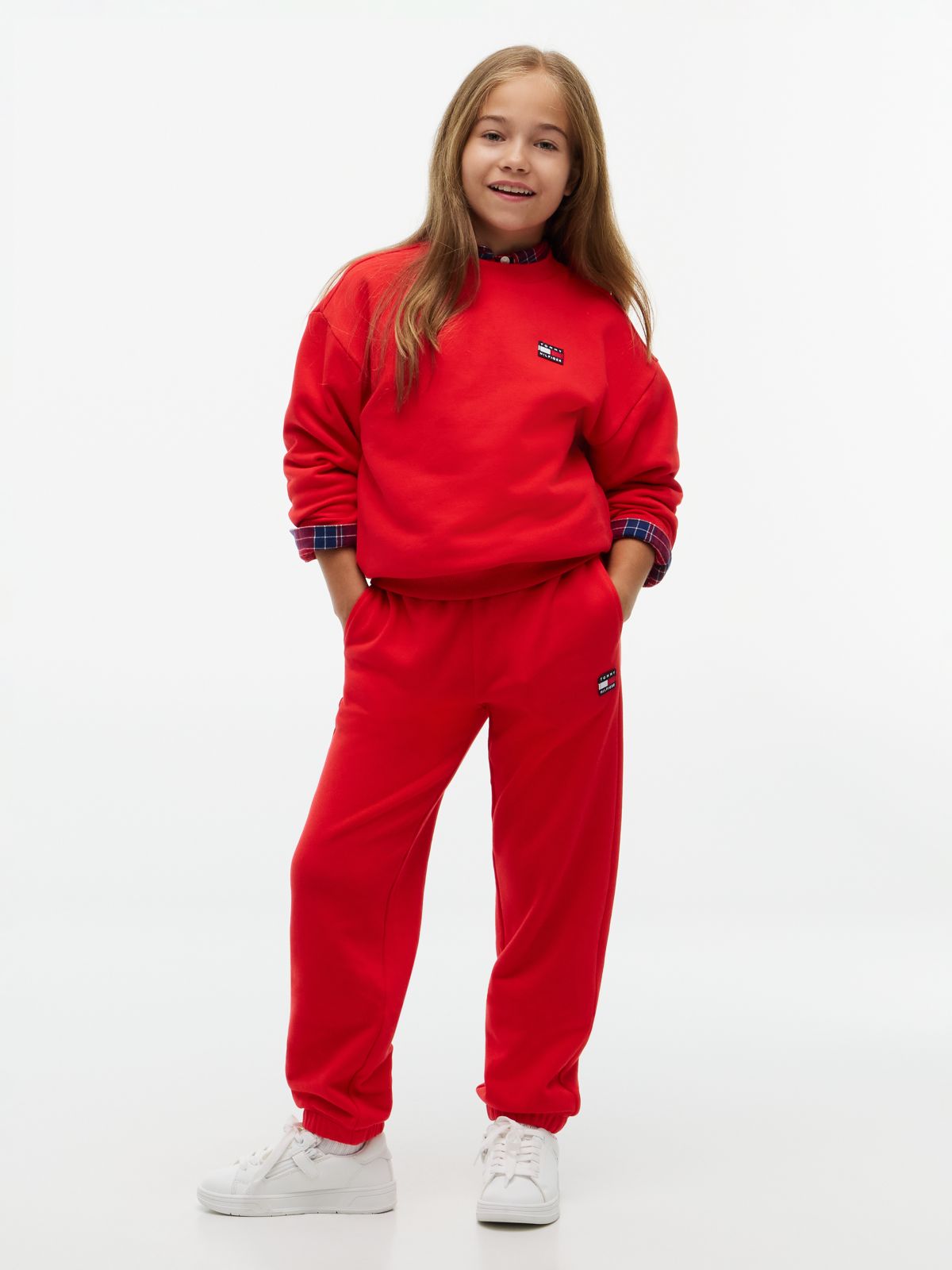 Heritage Flag Logo Terry Joggers — Red