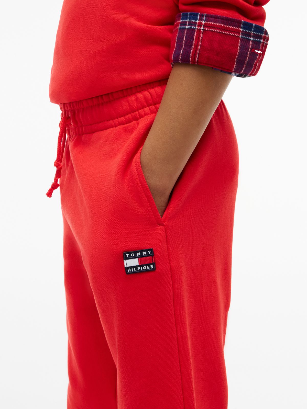 Heritage Flag Logo Terry Joggers — Red