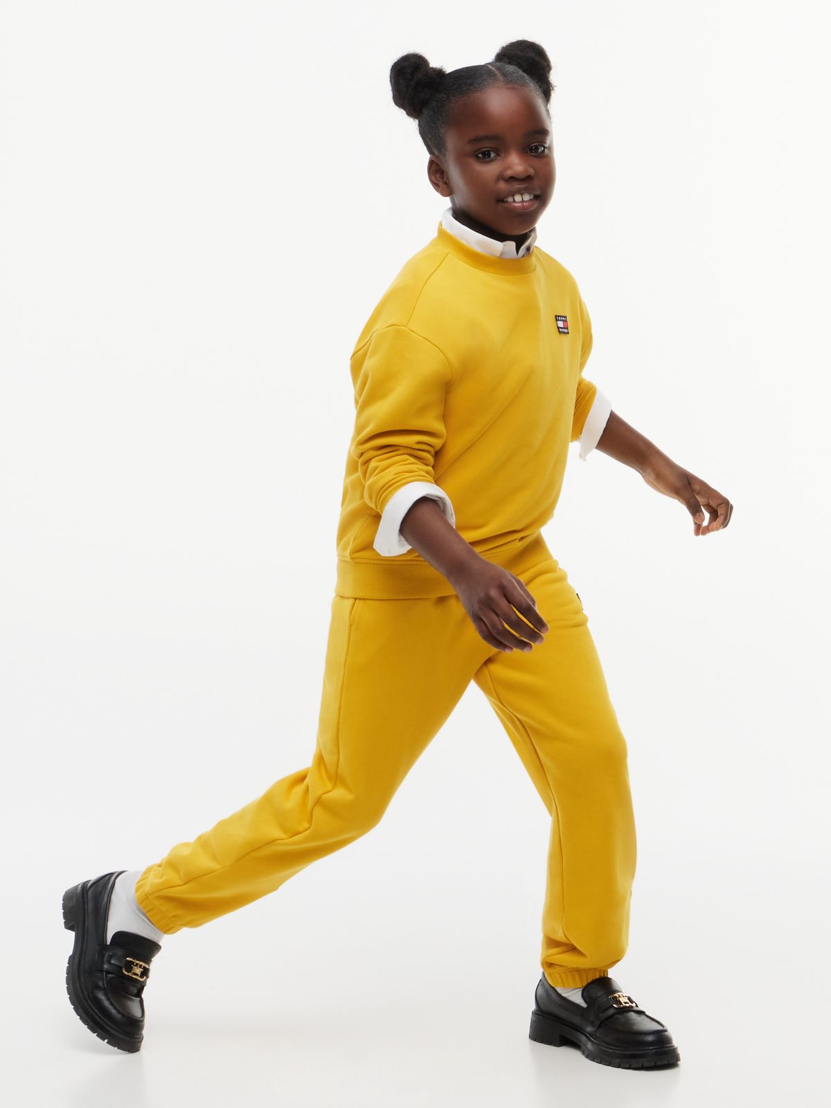Heritage Flag Logo Terry Joggers — Yellow