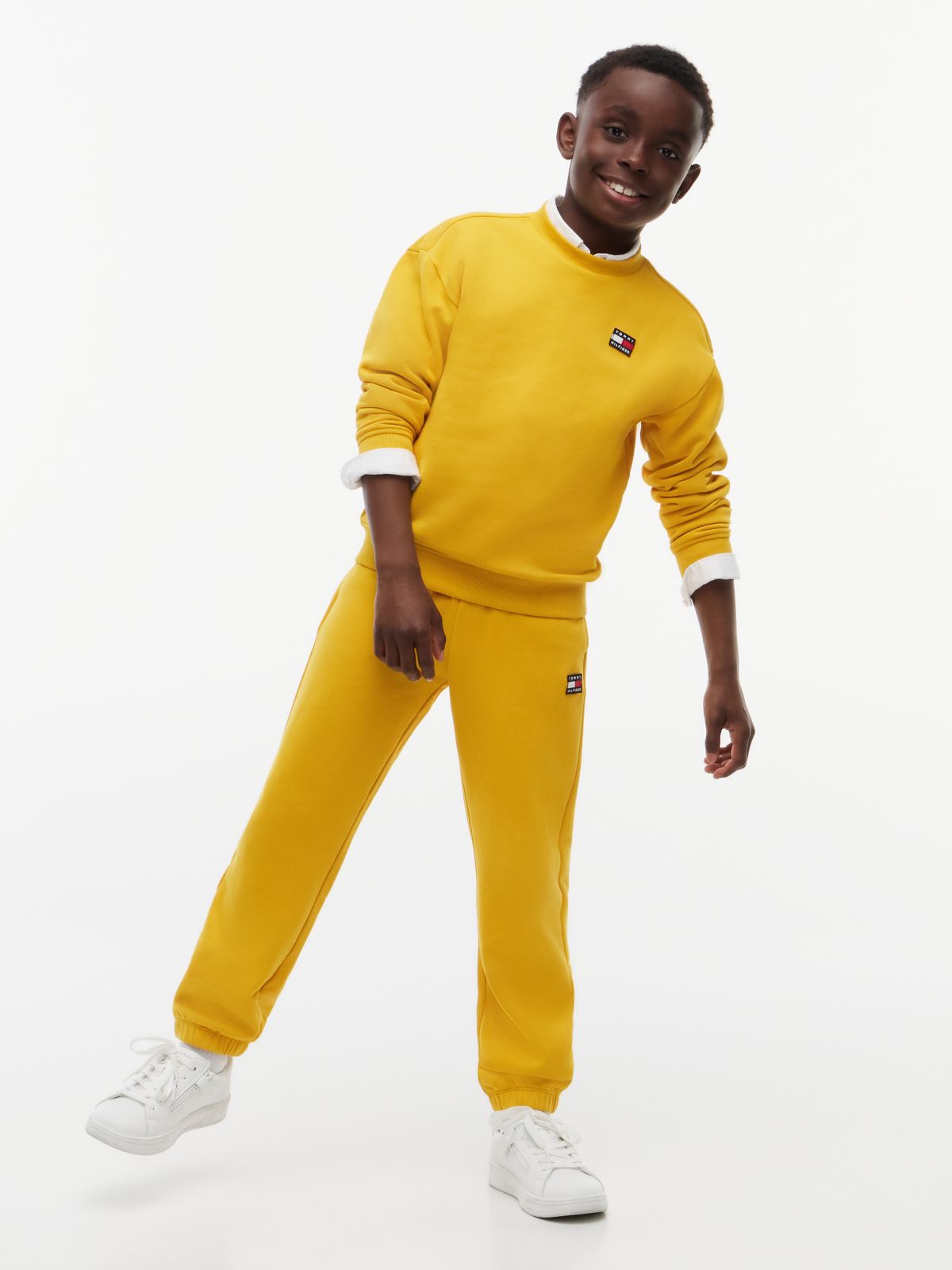 Heritage Flag Logo Terry Joggers — Yellow