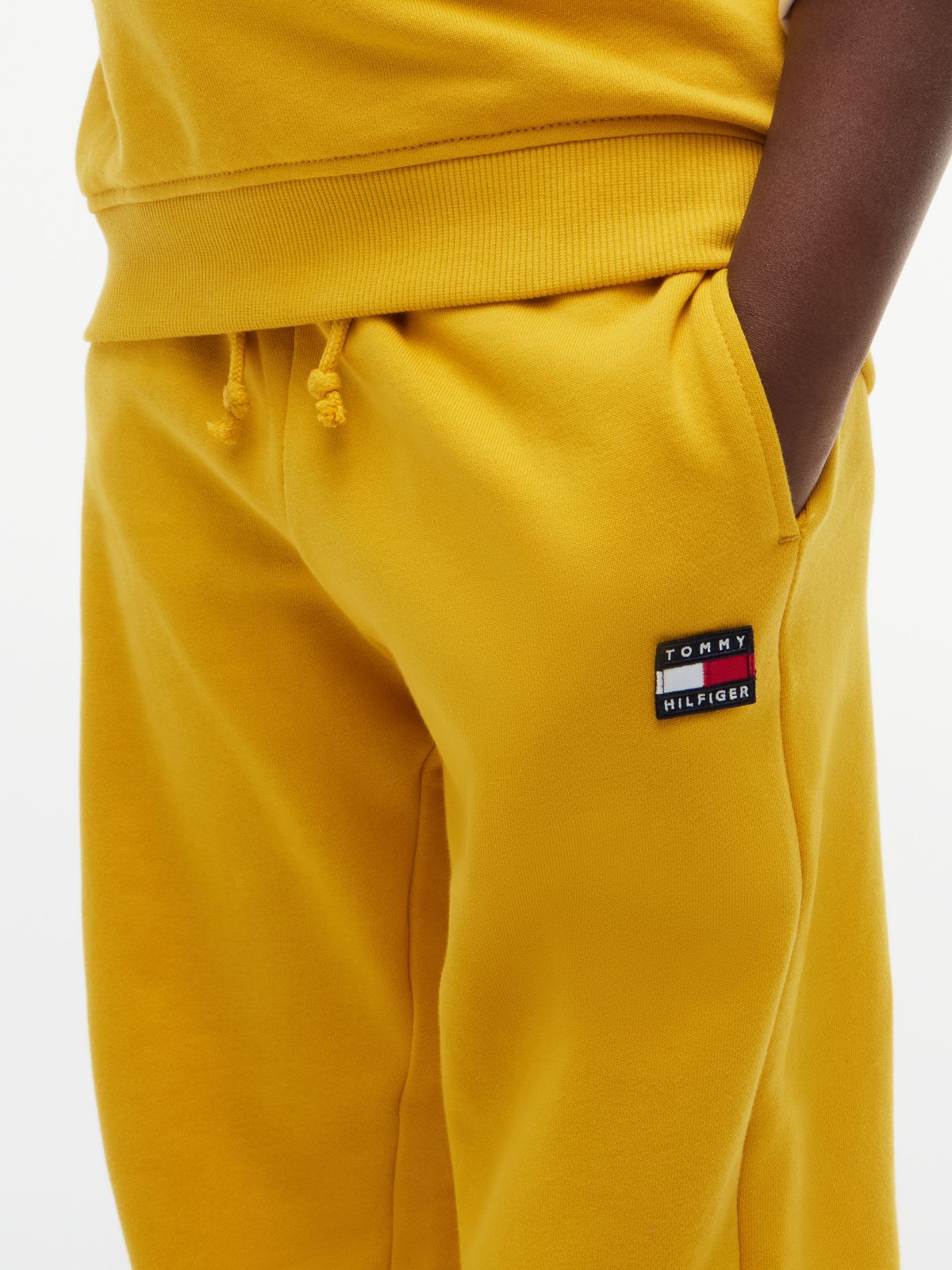 Heritage Flag Logo Terry Joggers — Yellow