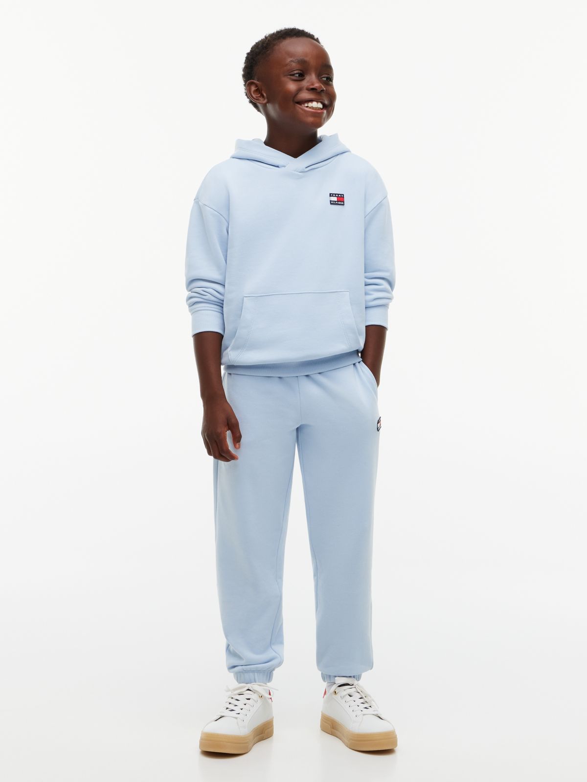 Heritage Flag Logo Relaxed Terry Hoody — Blue