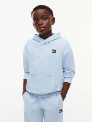 sudadera heritage amplia de felpa con capucha y logo blue de diseño inclusivo infantil tommy hilfiger