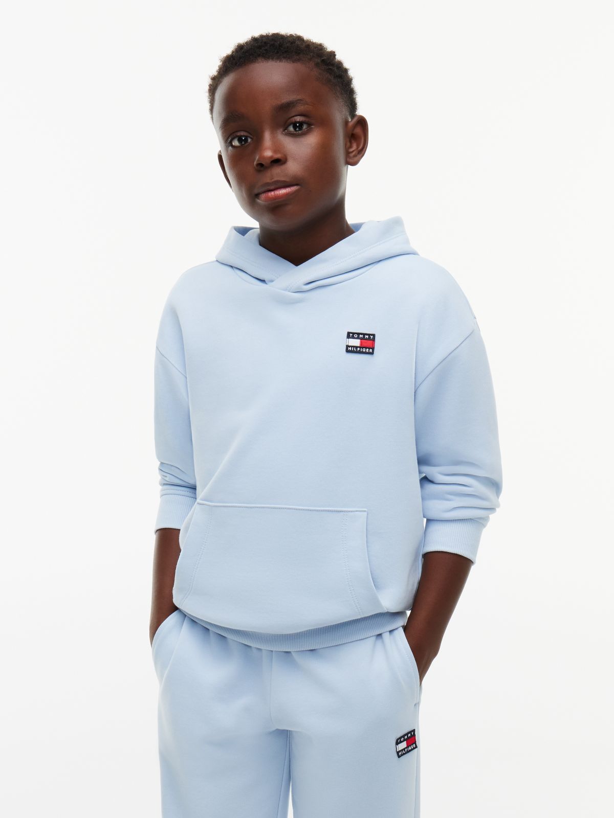 Heritage Flag Logo Relaxed Terry Hoody — Blue