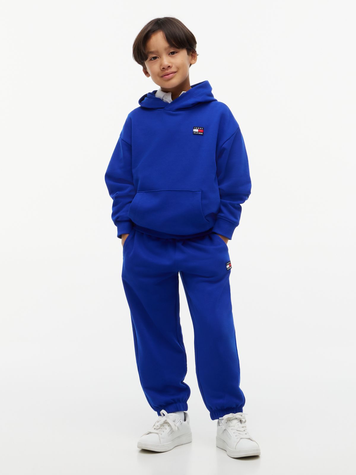Heritage Flag Logo Relaxed Terry Hoody — Blue