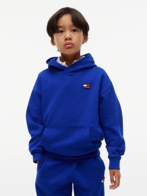 sudadera heritage amplia de felpa con capucha y logo blue de diseño inclusivo infantil tommy hilfiger