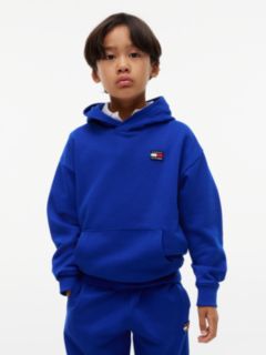 Heritage Flag Logo Relaxed Terry Hoody — Blue 1