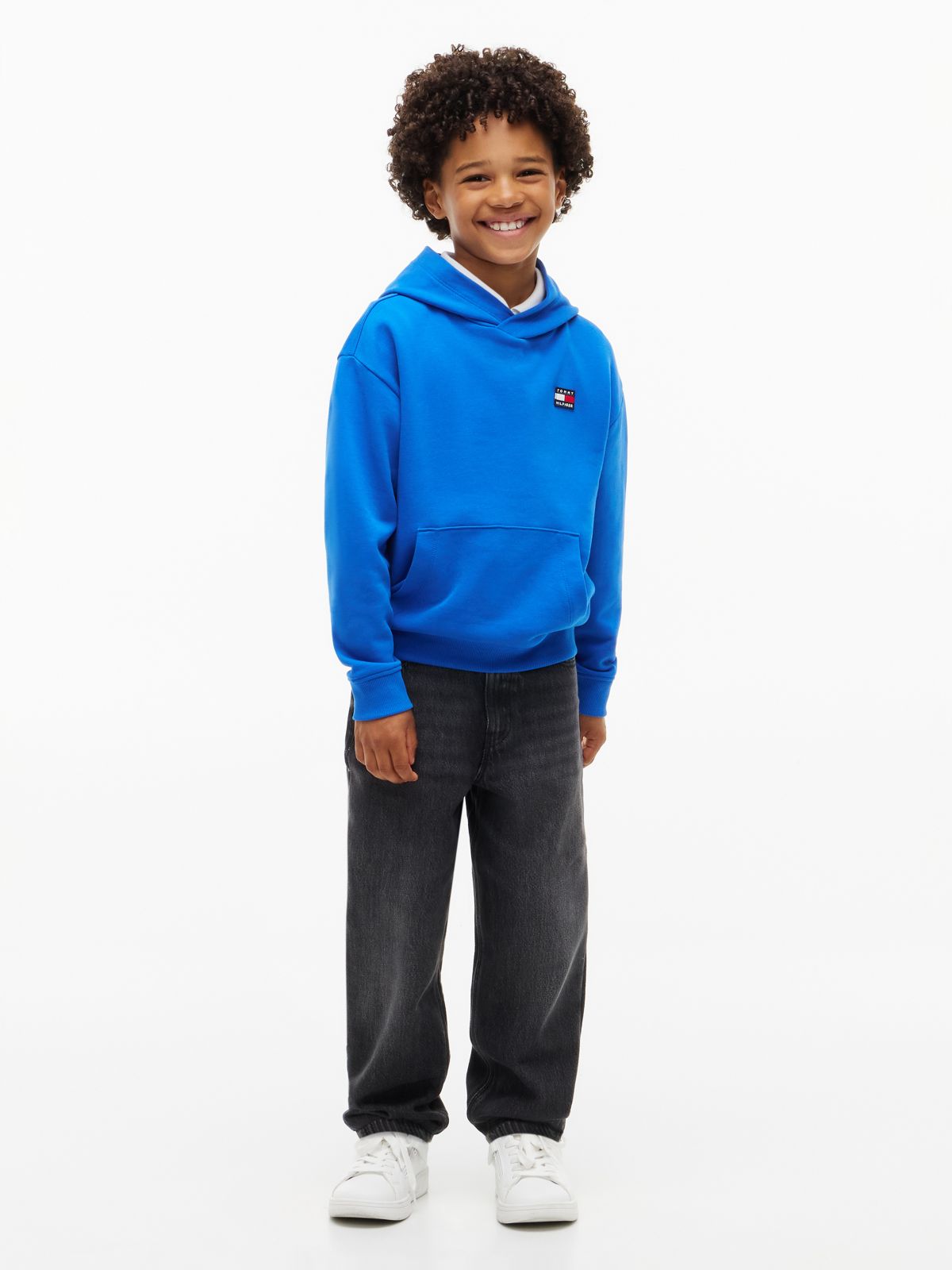 Heritage Flag Logo Relaxed Terry Hoody — Blue