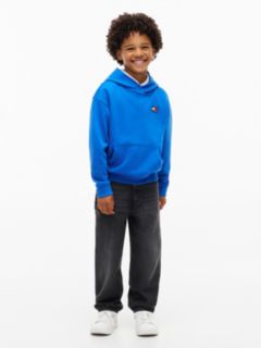 Heritage Flag Logo Relaxed Terry Hoody — Blue 3