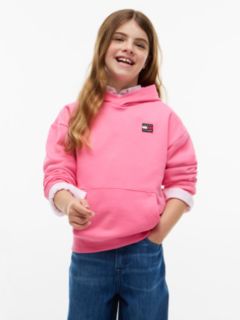 Heritage Flag Logo Relaxed Terry Hoody — Pink 2