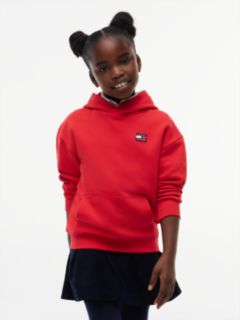 Heritage Flag Logo Relaxed Terry Hoody — Red 2