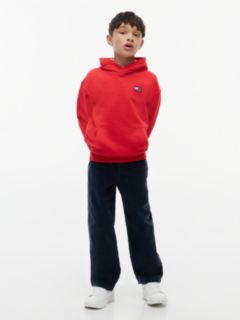 Heritage Flag Logo Relaxed Terry Hoody — Red 3