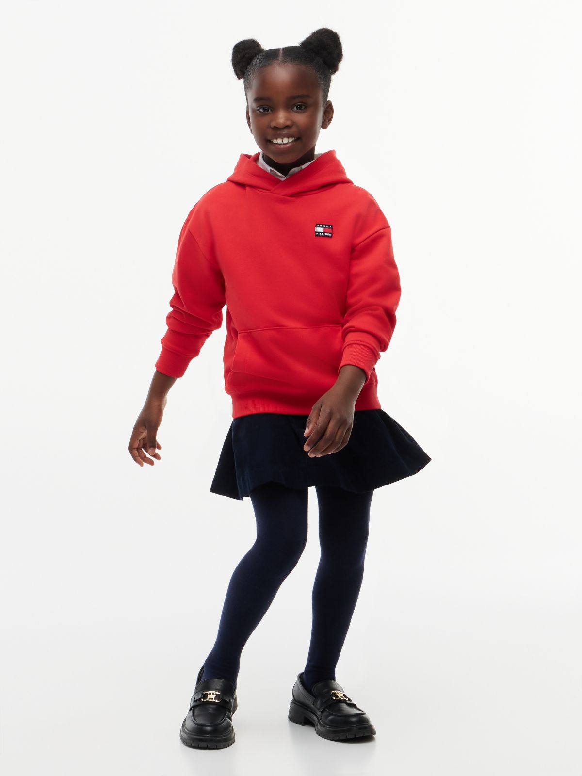 Heritage Flag Logo Relaxed Terry Hoody — Red