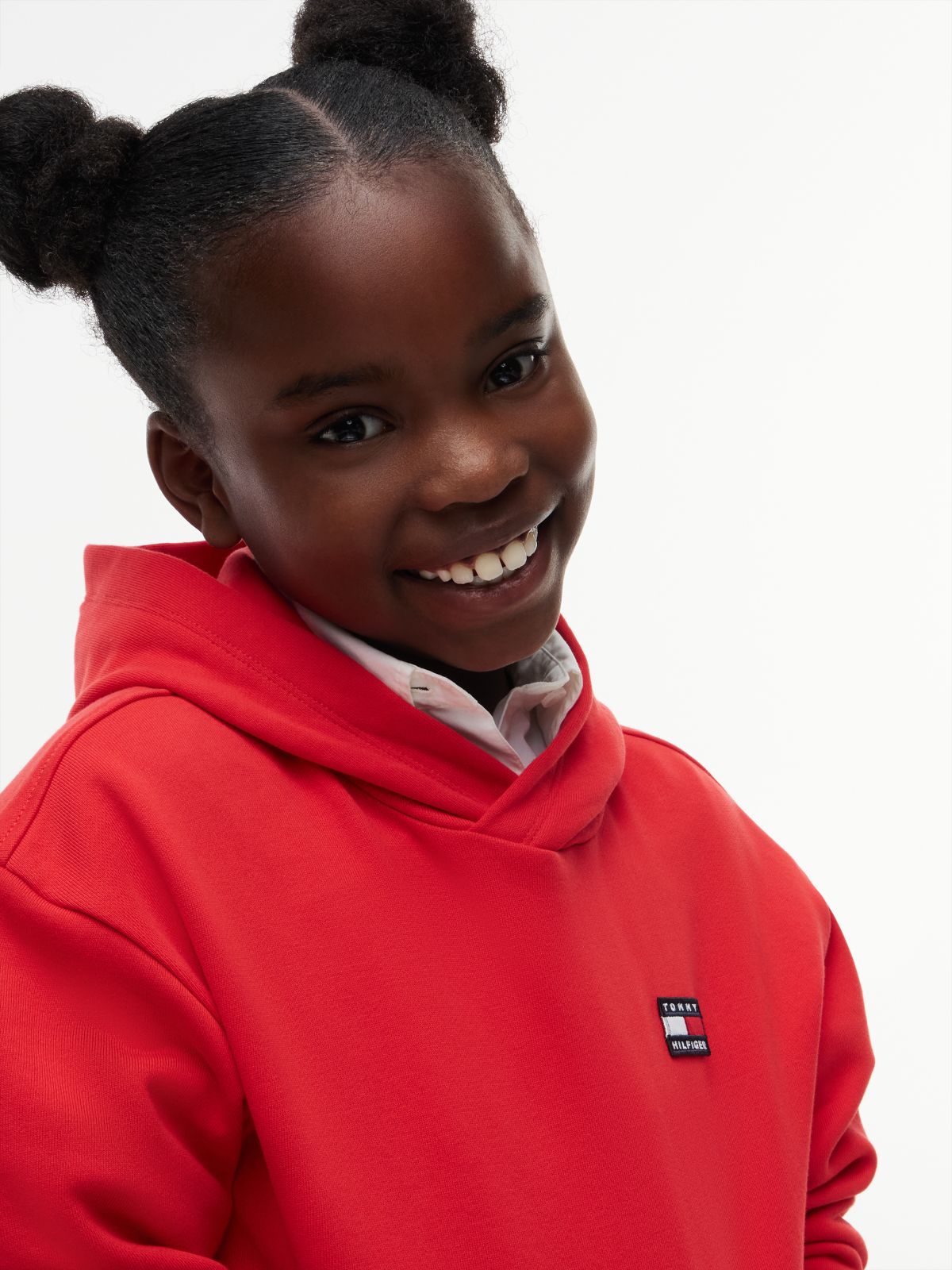 Heritage Flag Logo Relaxed Terry Hoody — Red