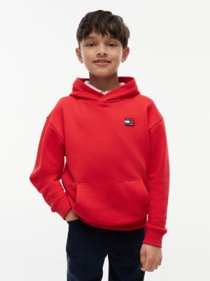 red flag logo hoody for kids gender inclusive tommy hilfiger