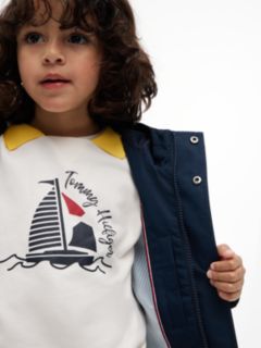Flag Embroidery Hooded Jacket — Blue 7