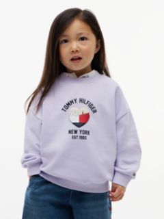 Terry Crew Neck Sweatshirt — Purple 2