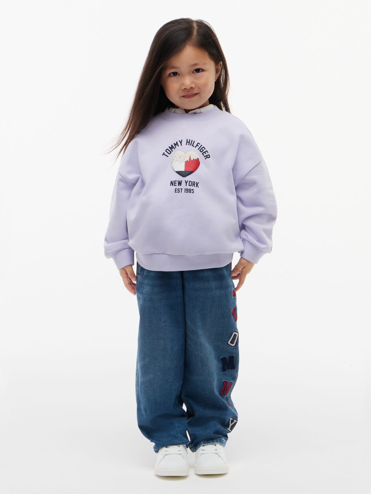 Terry Crew Neck Sweatshirt — Purple