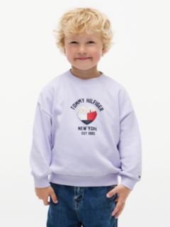 Terry Crew Neck Sweatshirt — Purple 1