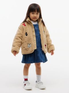Varsity Logo Patch Teddy Jacket — Beige 4