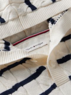 Relaxed Cable Knit Hooded Jumper — Yellow 10