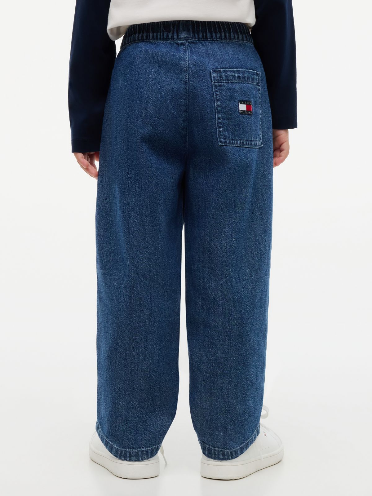 Loose Denim Drawstring Trousers — Denim