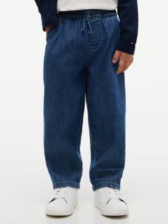 Loose Denim Drawstring Trousers — Denim 1