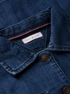 denim oversized denim overshirt for kids gender inclusive tommy hilfiger