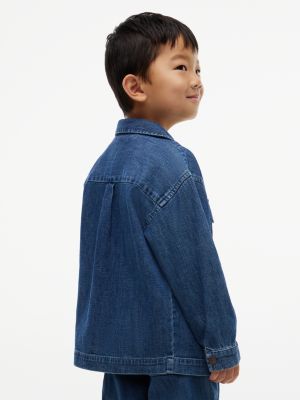 denim oversized denim overshirt for kids gender inclusive tommy hilfiger