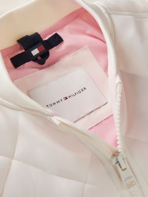 white back logo quilted relaxed bomber jacket for kids gender inclusive tommy hilfiger