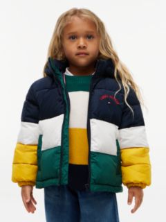 Colour-Blocked Ripstop Hooded Puffer Jacket — Blue 2
